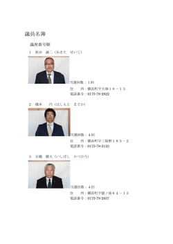 議員名簿 [238KB pdfファイル]