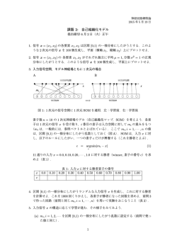 課題 2: 自己組織化モデル
