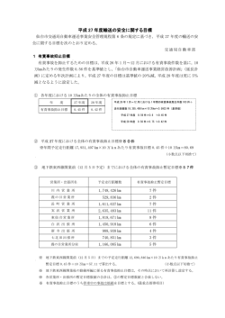 平成 27 年度輸送の安全に関する目標