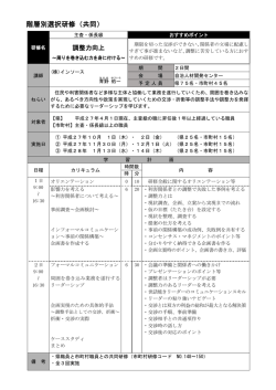 調整力向上 ～周りを巻き込む力を身に付ける