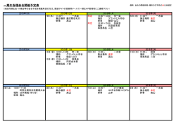 一期生各種会合開催予定表