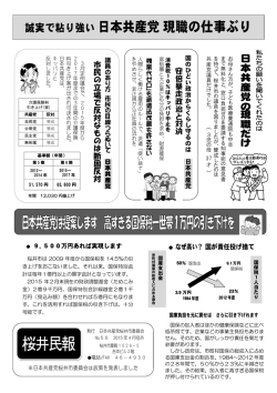 誠実で粘り強い 日本共産党 現職の仕事ぶり