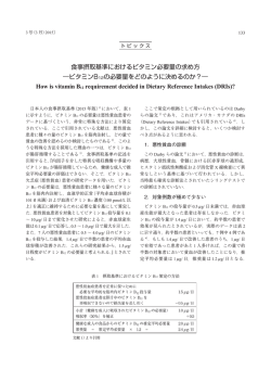 食事摂取基準におけるビタミン必要量の求め方 ―ビタミンB12の必要量を