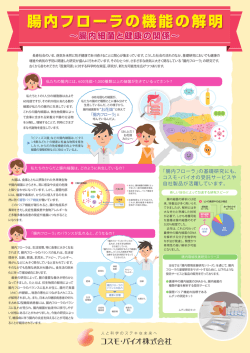 腸内フローラの機能の解明 -腸内細菌と健康の関係