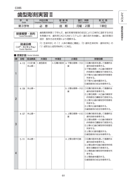 歯型彫刻実習Ⅱ - 鶴見大学・鶴見大学短期大学部