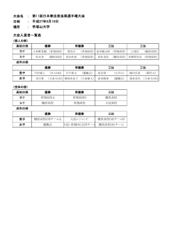 第11回日本拳法奈良県選手権大会