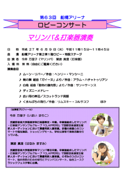 マリンバ＆打楽器演奏 マリンバ＆打楽器演奏