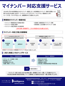 マイナンバー対応支援サービス-概要 - 株式会社インテリジェンス ビジネス