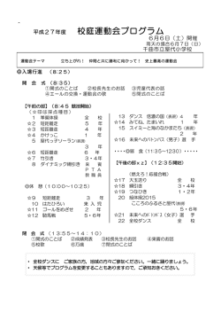 校庭運動会プログラム