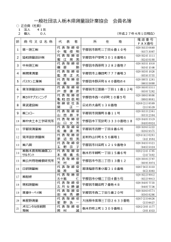 般社団法  栃  県測量設計業協会 会員名簿