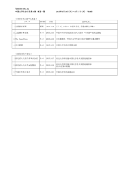 「JENESYS2.0」 中国大学生訪日団第19陣 報道一覧