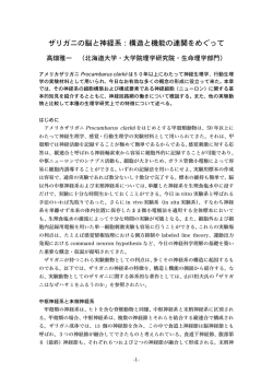 ザリガニの脳と神経系：構造と機能の連関をめぐって