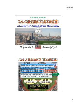 H27年度版研究室紹介資料 PDFファイル形式 (約2MB)