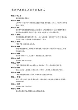 東京学連剣友連合会のあゆみ