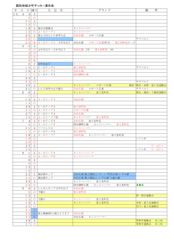 諏訪地域少年サッカー連合会 大 会 名 グランド 備 考