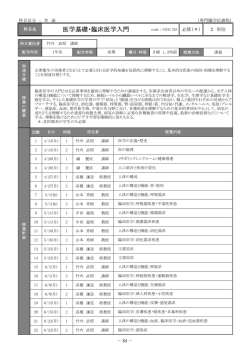 共通科目 - 帝京大学医学部
