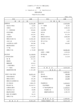 貸借対照表・損益計算書 - 大和リビングマネジメント株式会社