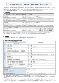 障害をお持ちの方へ【自動車税・自動車取得税】減免のご