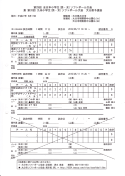 ｲﾆﾝｸﾞｽｺｱ - 大分県ソフトボール協会