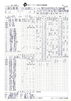 スコアシート - 日本ハンドボール協会