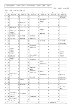 学校名 港区立 青南小学校 平成27年度 年間行事予定表（改） 4 5 6 7 8