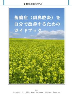 蓄膿症（副鼻腔炎）を 自分で改善するための ガイドブック