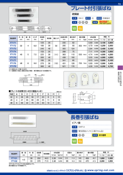 プレート付引張ばね 長巻引張ばね