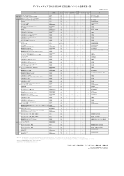IT分野 2015 &ndash; 2016年 広告企画／イベント企画 年間予定表