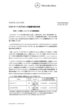 （クーペ/カブリオレ）の装備内容を充実