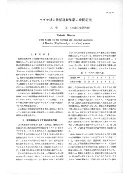 マダケ林の伐採運搬作業の時間研究