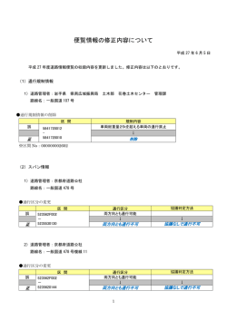 便覧情報の修正内容について