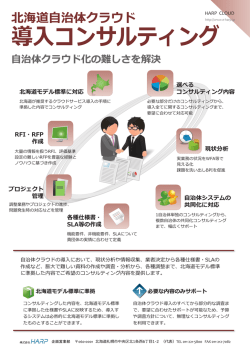 北海道自治体クラウド導入コンサルティング