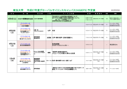 埼玉大学 平成27年度グローバルサイエンスキャンパス