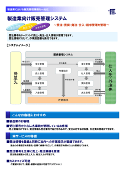 製造業向け販売管理システムのご提案
