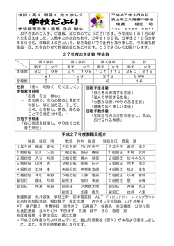 学校だより - 狭山市教育ネットワーク