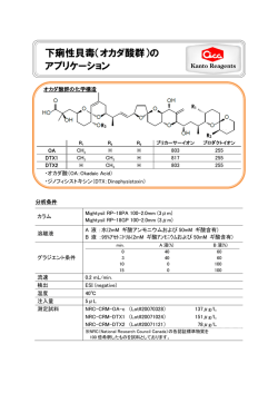 下痢性貝毒（オカダ酸群）の アプリケーション