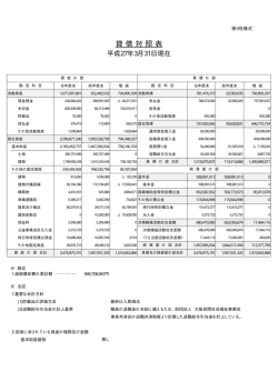 貸 借 対 照 表 - 社会福祉法人 ロータス福祉会