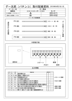 デー太郎（パチンコ）取付配線資料