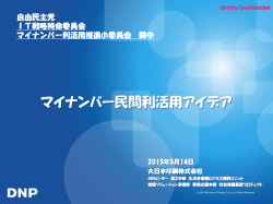 マイナンバー民間利活用アイデア〜大日本印刷株式