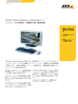 AXIS Video Motion Detection 3