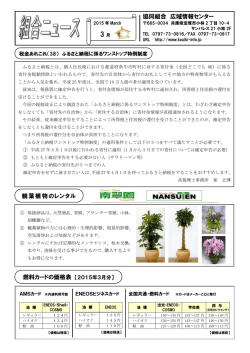 協同組合 広域情報センター 燃料カードの価格表 【2015年3月分】 観葉