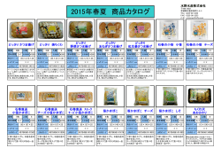 2015年春夏 商品カタログ