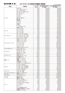 ユナイトサービス料及びお客様ご負担金