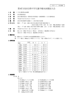 27年度大会要項（PDF） - NPO法人浜名湾游泳協会