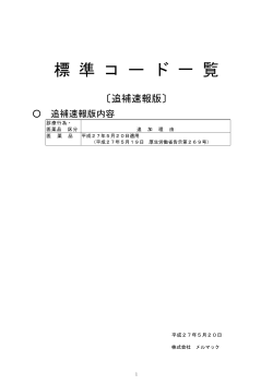 2015.05.20 医薬品 【厚生労働省告示第269号】