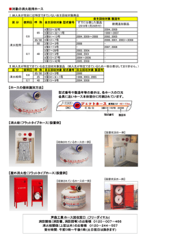 対象の消火栓用ホース 【ホースの個体識別方法】 【消火栓