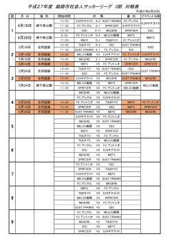 試合日程表 - 姫路市サッカー協会