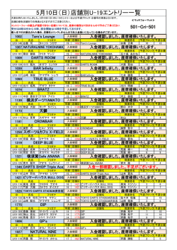 5月10日（日）店舗別U