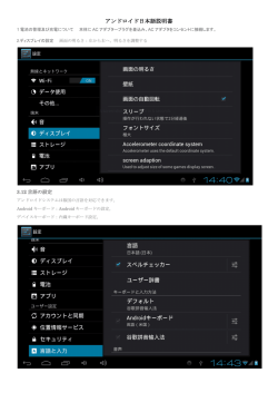 アンドロイド日本語説明書