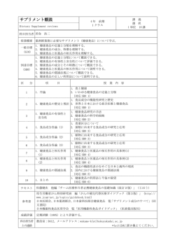 サプリメント概説